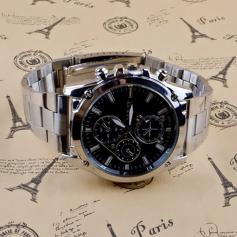 Business Fashion Men Watch Stainless Steel Bright Folding Clasp Safety Men Clock Band Machinery Men Clock Quartz Watch relogio
Business Fashion Men Watch Stainless Steel Bright Folding Clasp Safety Men Clock Band Machinery Men Clock Quartz Watch relogio