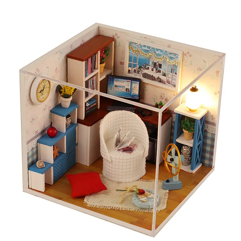 Деревянный Кукольный дом мебель комплект игрушки DIY Деревянные теплое время