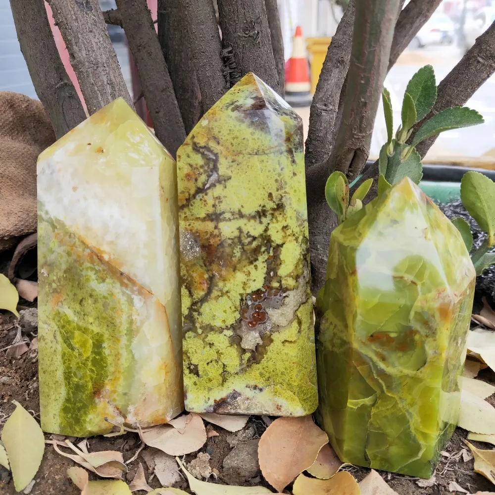 3pcs Quartz wand Natural green opal Crystal wand point unique gemstone wand Healing
3pcs Quartz wand Natural green opal Crystal wand point unique gemstone wand Healing