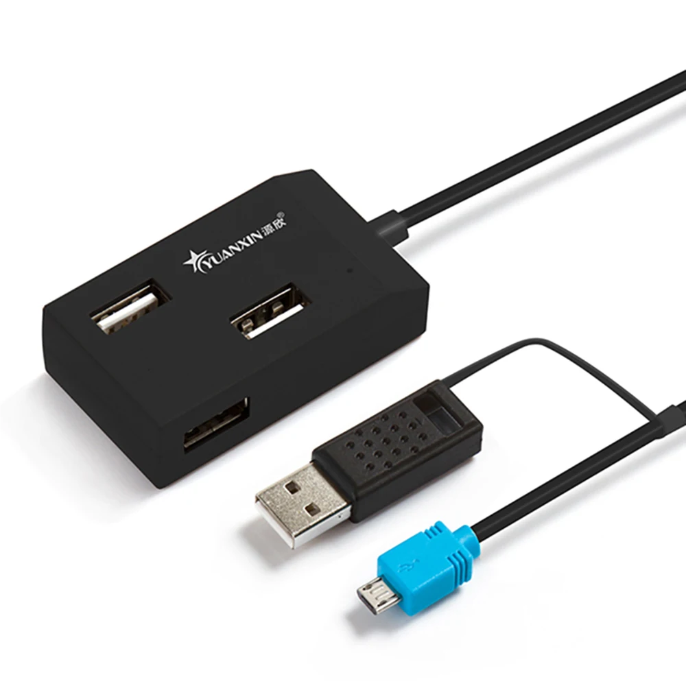 Высокоскоростной 4 портовый Micro USB OTG комбинированный концентратор кардридер