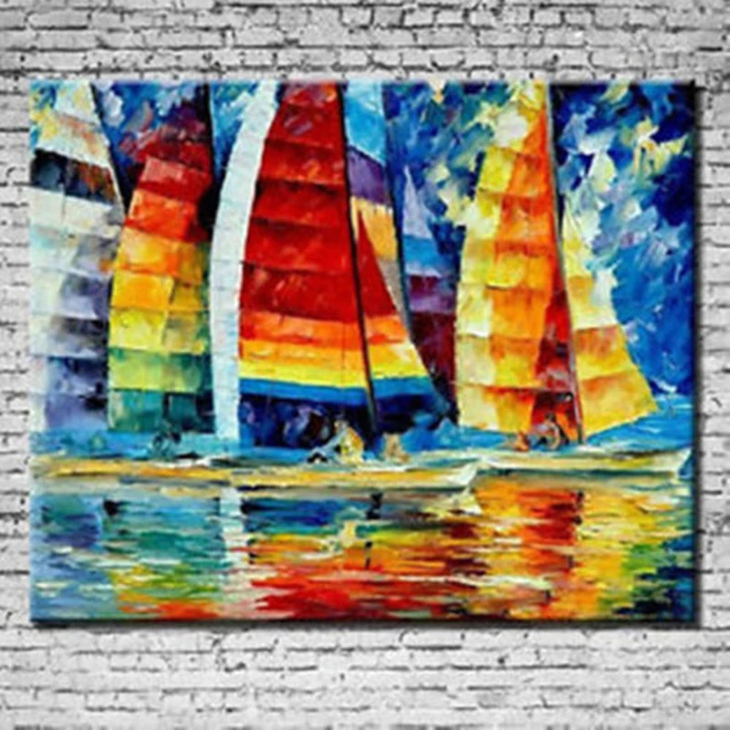 HOT-NO Frame Hand-painted Abstract Manual Oil Painting Colourful Sailing Boat Canvas Art Home Decoration
HOT-NO Frame Hand-painted Abstract Manual Oil Painting Colourful Sailing Boat Canvas Art Home Decoration