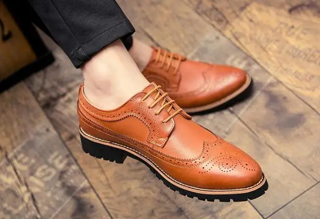 Мужские туфли из натуральной кожи черные без шнуровки размеры 39-45 весна 2018 | Обувь