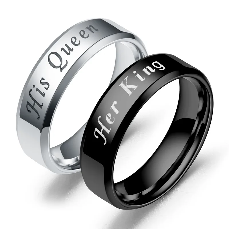 Romad Stainless Steel Couple Wedding Band Ring For Women Men Her King His Queen Fashion Jewelry Bijoux Bague Anillos Mujer
Romad Stainless Steel Couple Wedding Band Ring For Women Men Her King His Queen Fashion Jewelry Bijoux Bague Anillos Mujer