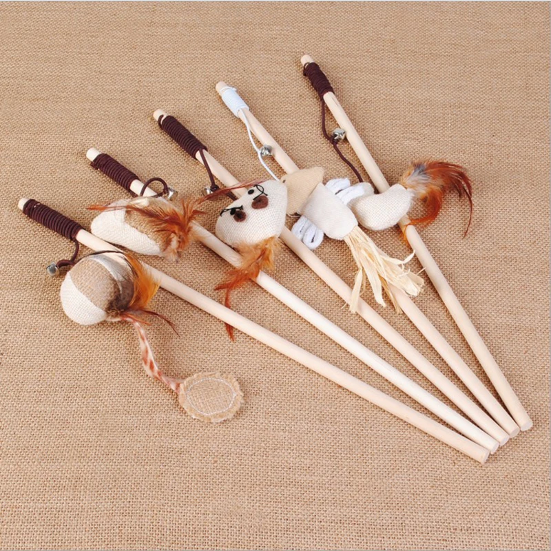 Pet Cat Teaser Toy Feather Linen Wand Cat Catcher Stick Interactive Toys Cat Wood Rod Mouse Fish Chick Shape
Pet Cat Teaser Toy Feather Linen Wand Cat Catcher Stick Interactive Toys Cat Wood Rod Mouse Fish Chick Shape