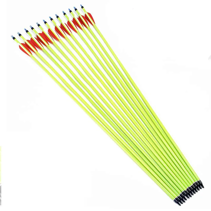 Archery 12Pcs 30" Yellow Carbon Arrows Rubber Feather with Replaceable Steel Arrowhead for Recurve Compound Bow Shooting Hunting
Archery 12Pcs 30" Yellow Carbon Arrows Rubber Feather with Replaceable Steel Arrowhead for Recurve Compound Bow Shooting Hunting