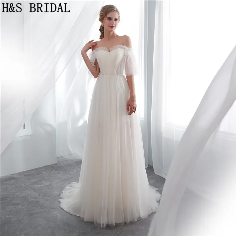 H&S BRIDAL Boho wedding dresses 2020 cheap bride dresses off shoulder a line wedding guest dresses vestido de novia
H&S BRIDAL Boho wedding dresses 2020 cheap bride dresses off shoulder a line wedding guest dresses vestido de novia