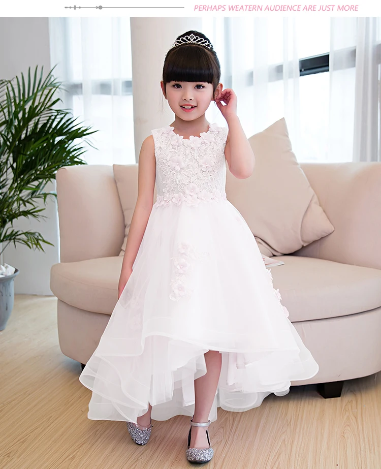 New Appliques White Lace Girls Wedding flower Girl Dress Trailing Girls Prom Formal First Communion Gown for Baptism Birthday
New Appliques White Lace Girls Wedding flower Girl Dress Trailing Girls Prom Formal First Communion Gown for Baptism Birthday