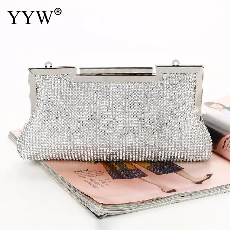 Silver Women Rhinestones Evening Bags Crystal Clutch Bag 2019 Diamonds Silver Chain Shoulder Bag Female Party Small Purse Bag
Silver Women Rhinestones Evening Bags Crystal Clutch Bag 2019 Diamonds Silver Chain Shoulder Bag Female Party Small Purse Bag