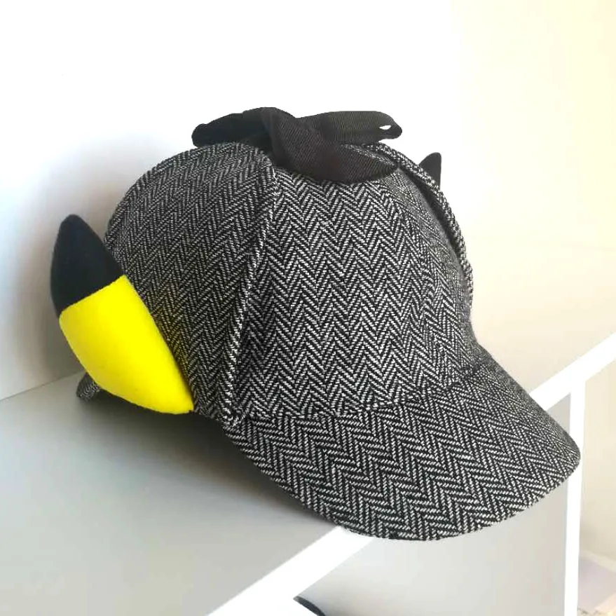 New Movie Detective Pikachu Cosplay Pikachu Hat Live Animated Adult Costume Snapback Baseball Hat Halloween Carnival Accessories
New Movie Detective Pikachu Cosplay Pikachu Hat Live Animated Adult Costume Snapback Baseball Hat Halloween Carnival Accessories
