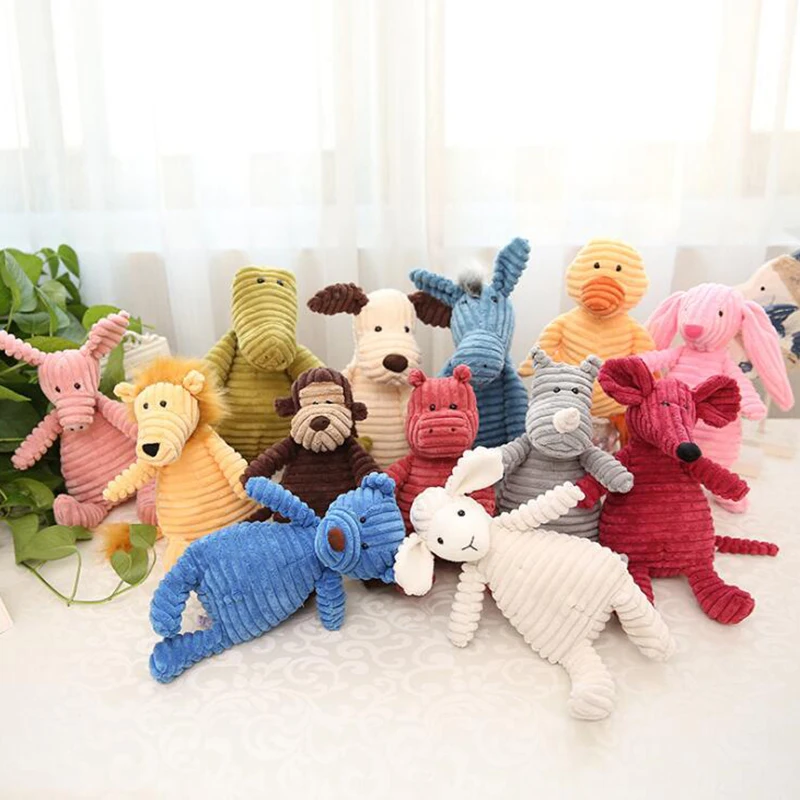 40cm Cute Rabbit plush toy Forest animals Pillow Elephant mouse duck pig stuffed doll dinosaur Baby appease Dolls kids toys | Игрушки и
