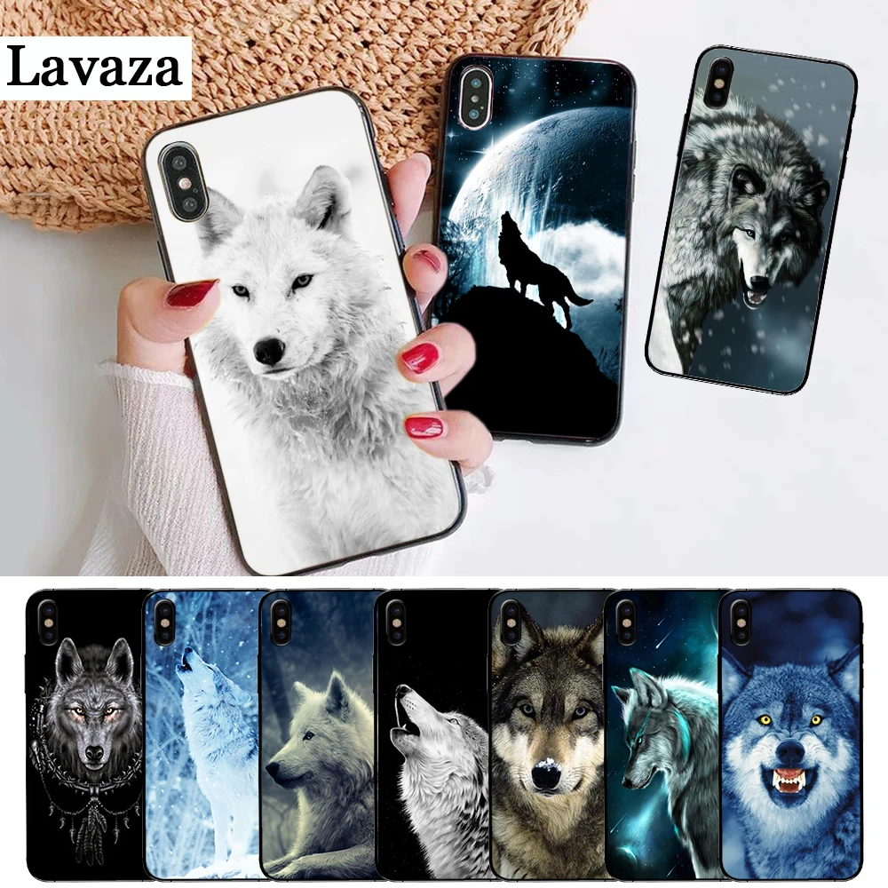 Силиконовый чехол Wolf on Snow для iPhone 5 5S 6 6S Plus 7 8 11 Pro X XS Max XR|Бамперы| |