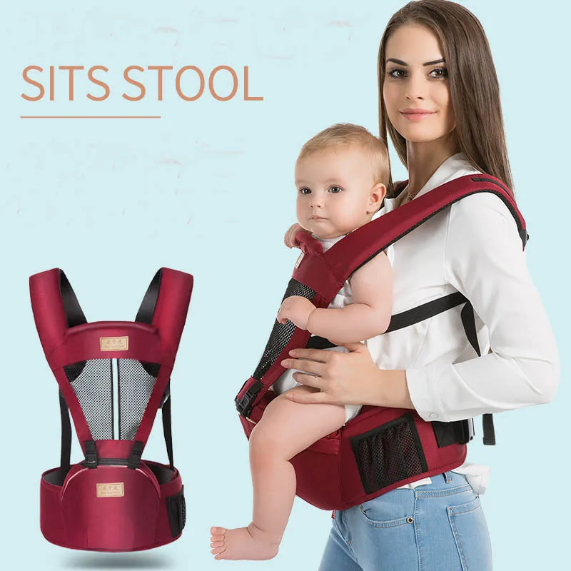 Ergonomic Baby Carrier Infant Kid Hipseat Sling Front Facing Kangaroo Wrap for Travel 0-36 Months |
