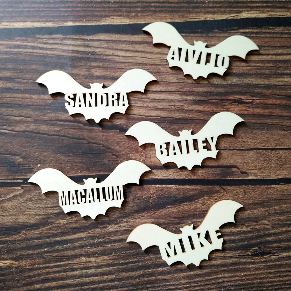 10pcs Wooden Custom Personalized Bat Shape 10 Different Names Embellishment DIY Wood Art Craft Halloween Party Decoration Gift
10pcs Wooden Custom Personalized Bat Shape 10 Different Names Embellishment DIY Wood Art Craft Halloween Party Decoration Gift