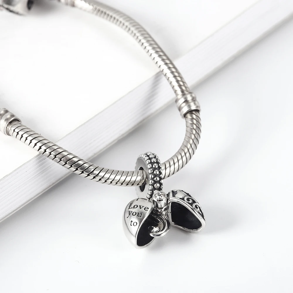Подвеска в виде сердца RainMarch подходит для браслетов Pandora шармы Оригинальные 925