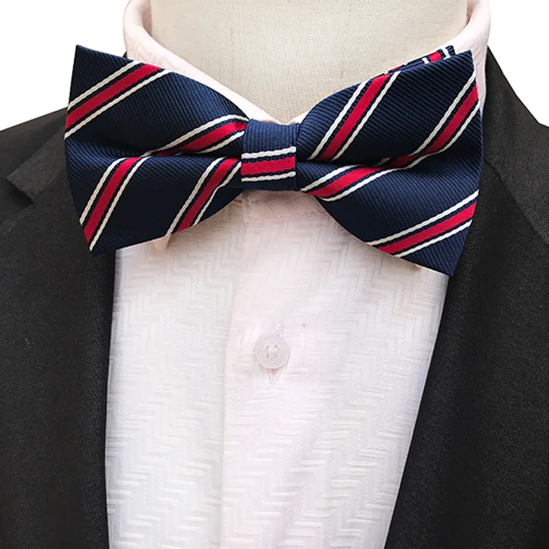 Blue Orange Polka Dot Men's Adjustable Silk Vintage Bow Tie Butterfly Bowtie Tuxedo Bows Groom Prom Party Men Accessories Gift |