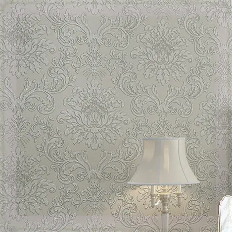 Europe Textured non-woven Glitter Modern damask wallpaper roll classic wall papers for living room bedroom murais 3d | Обустройство