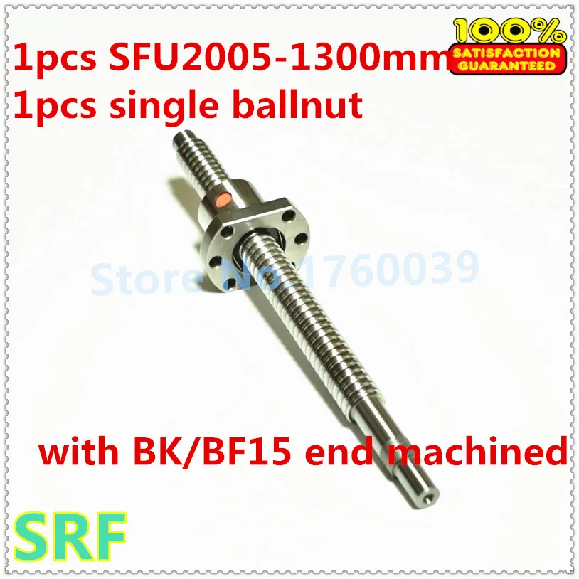 20mm Rolled Ballscrew 2005 L=1300mm C7 ball screw+1pcs Flange single ballnut with BK/BF15 end processing for CNC part
20mm Rolled Ballscrew 2005 L=1300mm C7 ball screw+1pcs Flange single ballnut with BK/BF15 end processing for CNC part