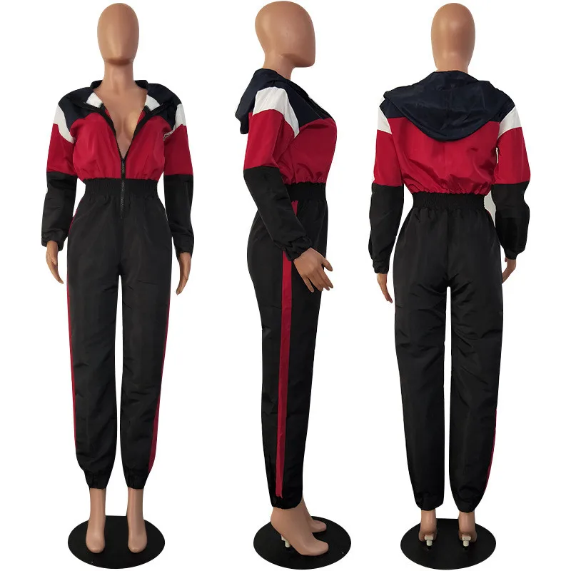 Autumn Winter Women Tracksuit Jumpsuit Long Sleeve Front Zipper Patchwork Sportswear Casual Rompers Womens Jumpsuit Overalls
Autumn Winter Women Tracksuit Jumpsuit Long Sleeve Front Zipper Patchwork Sportswear Casual Rompers Womens Jumpsuit Overalls