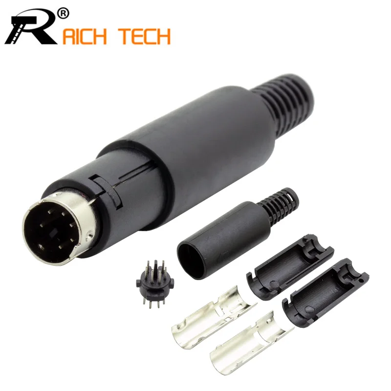 1 шт. 6 контактный разъем для пайки с пластиковой ручкой|connector diy|connector maleconnector din |