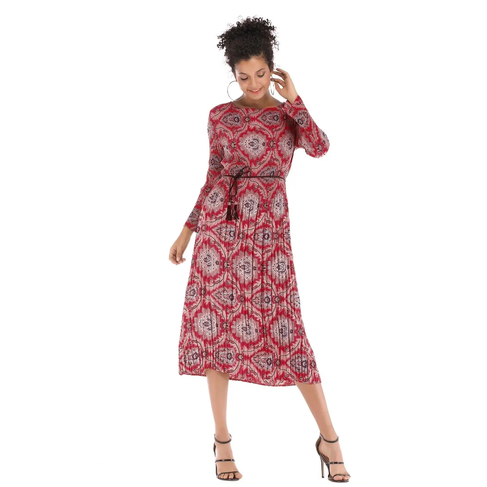 YYFS 2019 Fashion Women's Vintage Print Midi Dress Slim High Quality Chiffon Dress Autumn Summer Long sleeve Women Party Dress
YYFS 2019 Fashion Women's Vintage Print Midi Dress Slim High Quality Chiffon Dress Autumn Summer Long sleeve Women Party Dress