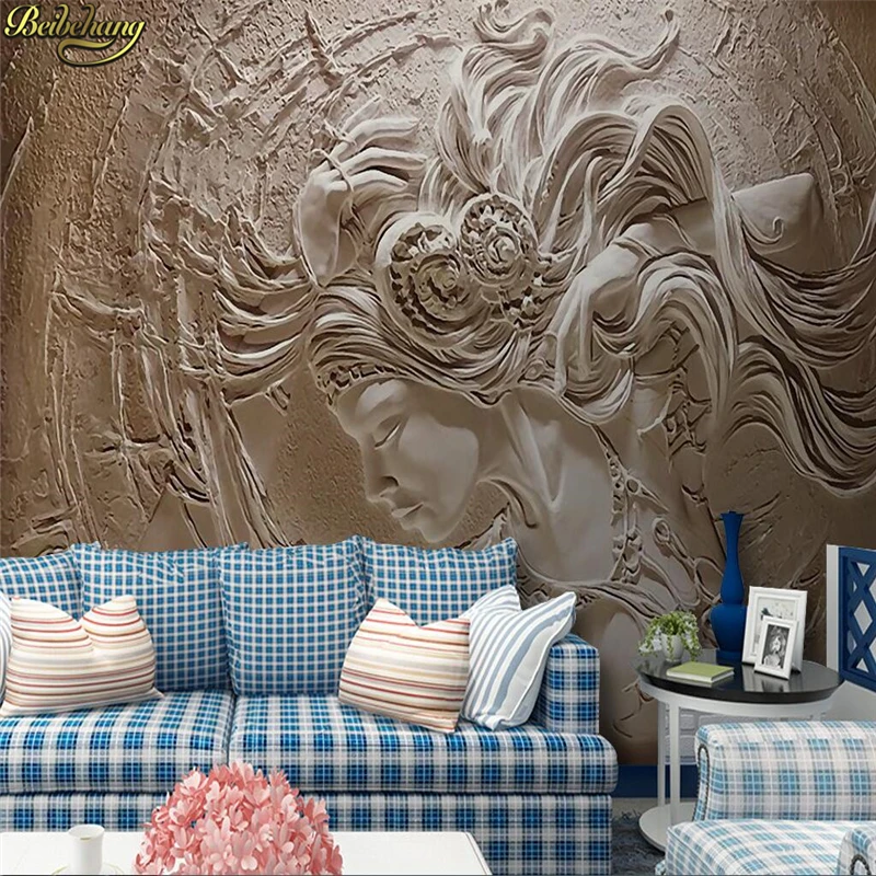 Фотообои beibehang на заказ фрески 3D трехмерные рельефные красивые обои 3d |
