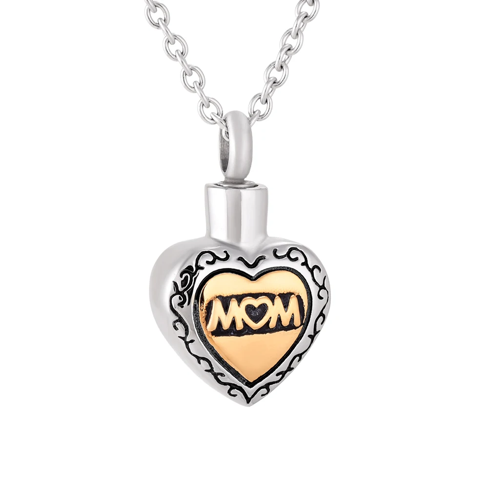 IJD9842 MOM Heart Stainless Steel Special Cremation Ashes Urn Pendant Necklace Memorial Keepsake Jewelry for Gift
IJD9842 MOM Heart Stainless Steel Special Cremation Ashes Urn Pendant Necklace Memorial Keepsake Jewelry for Gift