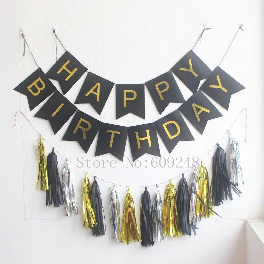 Black Kids Happy Birthday Party Decorations Set,Banner Bunting Flag,Gold Silver Foil White Tissue Paper Tassel Garlands Bulk
Black Kids Happy Birthday Party Decorations Set,Banner Bunting Flag,Gold Silver Foil White Tissue Paper Tassel Garlands Bulk