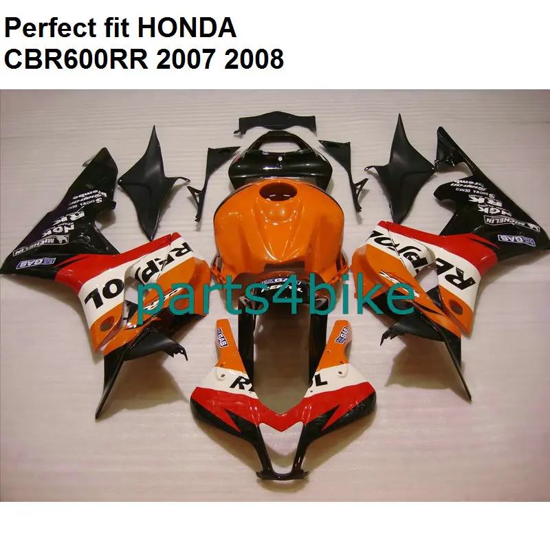 Free custom fairing kit for Honda CBR 600RR 07 08 orange black fairings CBR600RR 2007 2008 SZ54
Free custom fairing kit for Honda CBR 600RR 07 08 orange black fairings CBR600RR 2007 2008 SZ54
