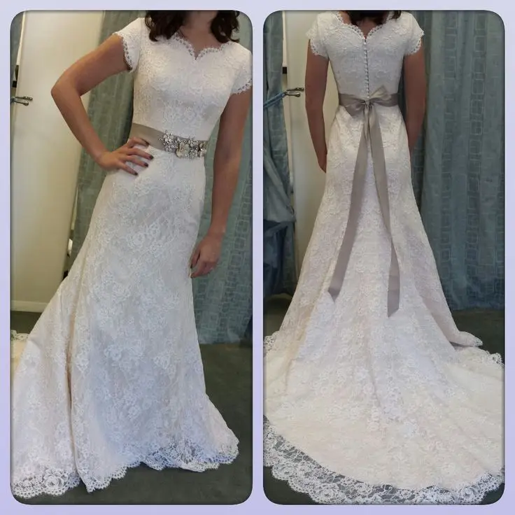 Simple Cheap Wedding Dress High Neck Button Back Mermaid Vinatge Lace Bridal Gown vestidos de noivas
Simple Cheap Wedding Dress High Neck Button Back Mermaid Vinatge Lace Bridal Gown vestidos de noivas