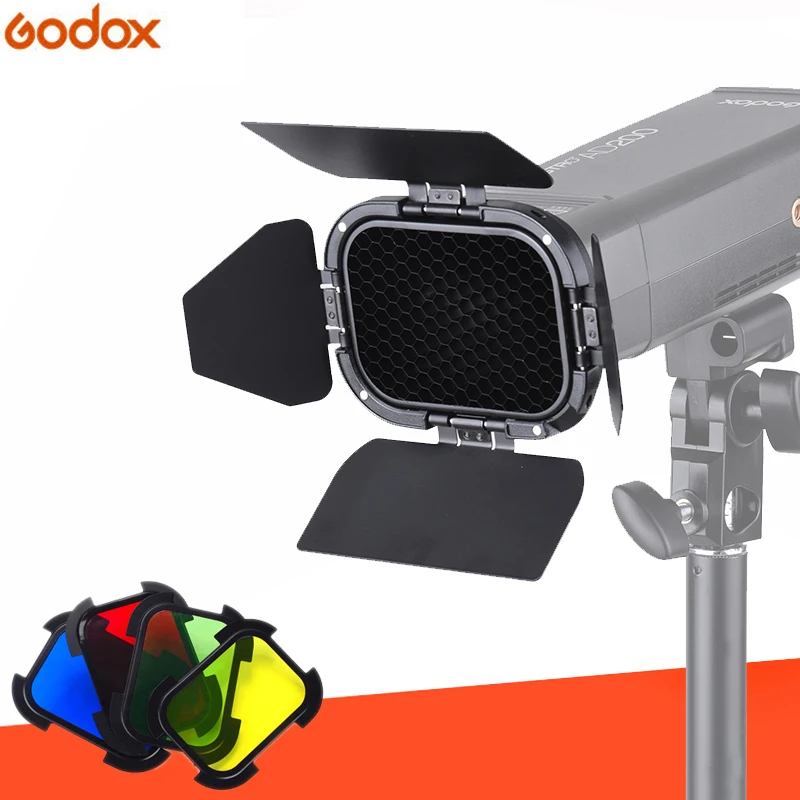 Godox BD-07 Сарай двери 4 Цвета Гелевые фильтры (красный желтый синий зеленый) с сотовой сеткой для Godox AD200 карманная вспышка
Godox BD-07 Сарай двери 4 Цвета Гелевые фильтры (красный желтый синий зеленый) с сотовой сеткой для Godox AD200 карманная вспышка