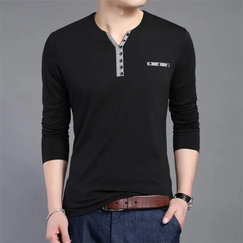 2018 Men Large Size Long Sleeve T-shirts Male T Shirt Male Casual Fashion Slim V Neck Shirts Men
2018 Men Large Size Long Sleeve T-shirts Male T Shirt Male Casual Fashion Slim V Neck Shirts Men