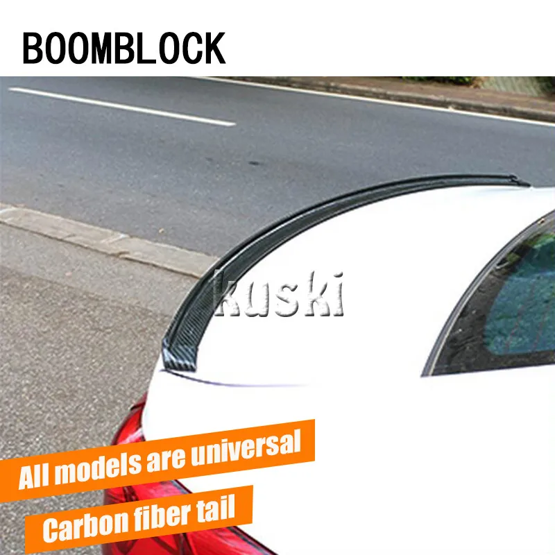 Задний спойлер BOOMBLOCK из углеродного волокна для Peugeot 307 206 407 Citroen C4 C5 Honda Civic Accord CRV Lada