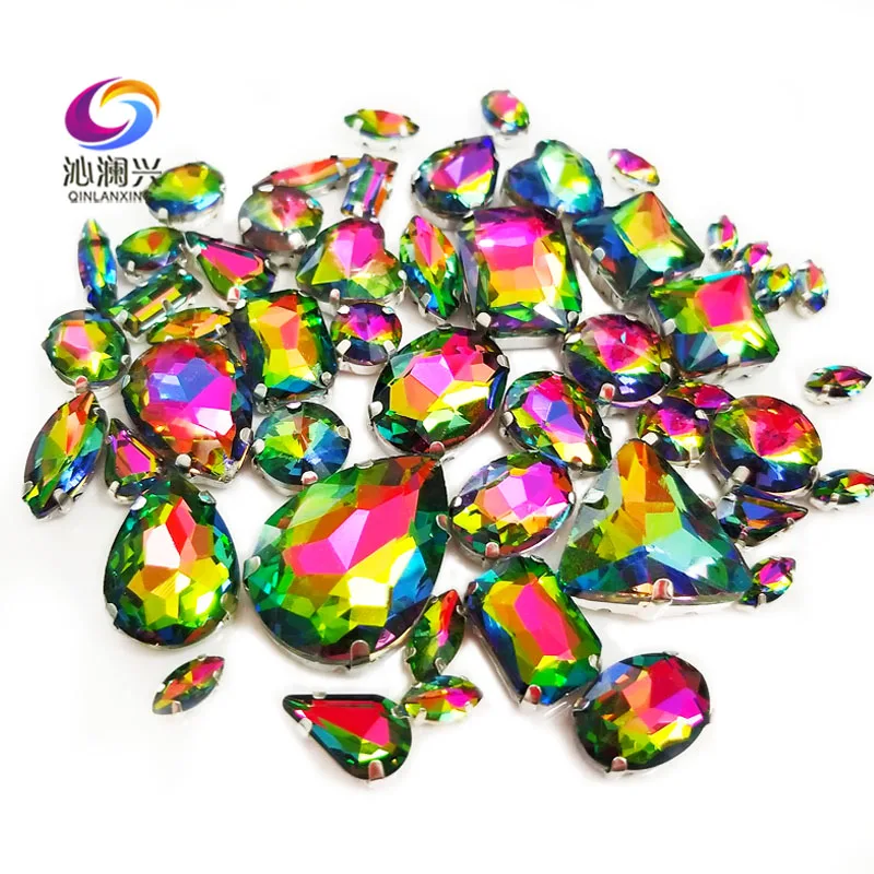 50pcs Super beauty Rainbow color Mix shape top quality glass crystal flatback sew on claw rhinestones,diy/Clothing accessories
50pcs Super beauty Rainbow color Mix shape top quality glass crystal flatback sew on claw rhinestones,diy/Clothing accessories