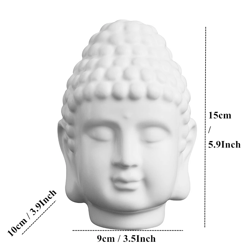 VILEAD 15cm Sandstone White Buddha Head Statue Resin India Religious Buddha Head Sculpture Thailand Buddha Figurines Home Decor
VILEAD 15cm Sandstone White Buddha Head Statue Resin India Religious Buddha Head Sculpture Thailand Buddha Figurines Home Decor