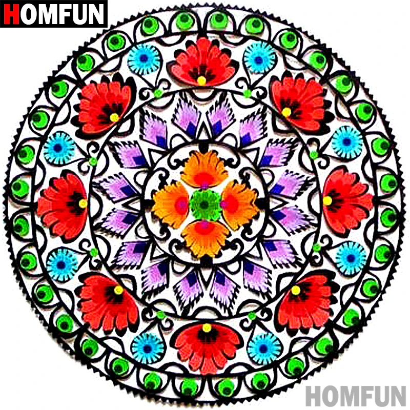 Алмазная живопись HOMFUN A09268 Мандала картина с полными квадратными/круглыми