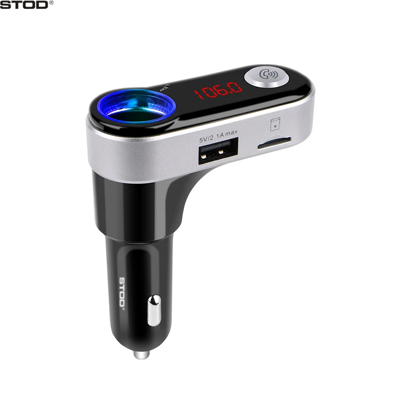 Автомобильное зарядное устройство STOD с двумя USB портами и поддержкой Bluetooth 2 1