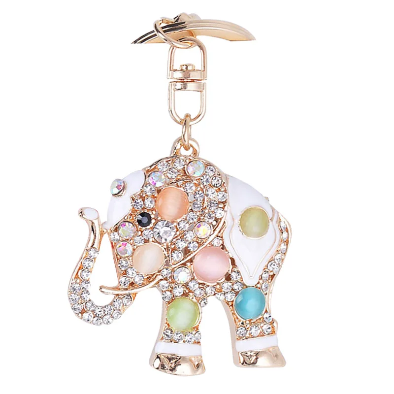 Muti style Elephant Keychain Rhinestone Crystal Keyring Purse Key Holder Pendants Girls Bag Charm Pendant Car Keyrings | Автомобили и