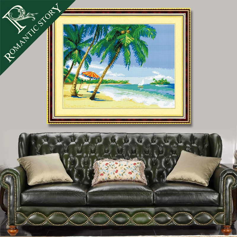 Romantic Story Seaside Beach Paintings Counted DIY Cross Stitch Cotton Fabric Embroidery Cross Stitch Kits all for Needlework
Romantic Story Seaside Beach Paintings Counted DIY Cross Stitch Cotton Fabric Embroidery Cross Stitch Kits all for Needlework