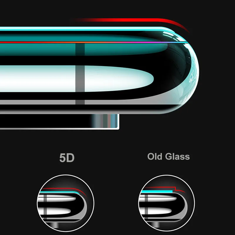 Закаленное стекло 5D Edge для iphone 7 8 Plus X полное покрытие Защитное экрана 6 S Xs |