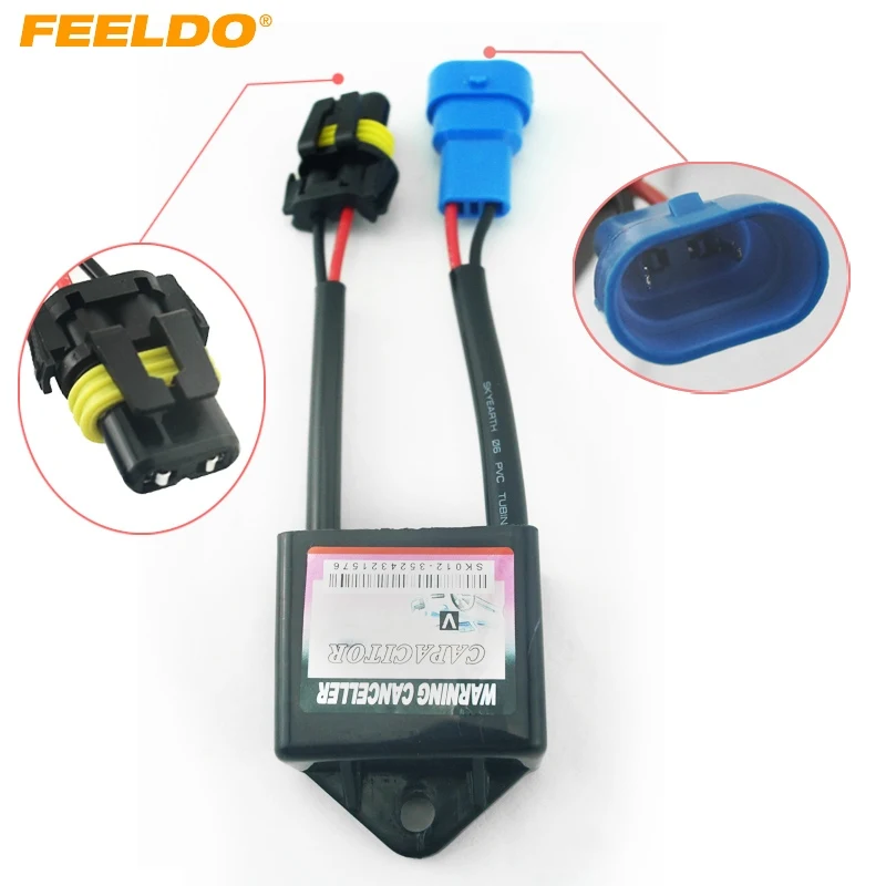 

FEELDO 1PC Car Xenon HID Kit Anti-flicker Error Warning Canceller H1 H3 H4 H7 Capacitors Computer Decoder for C6 VW #HQ4209