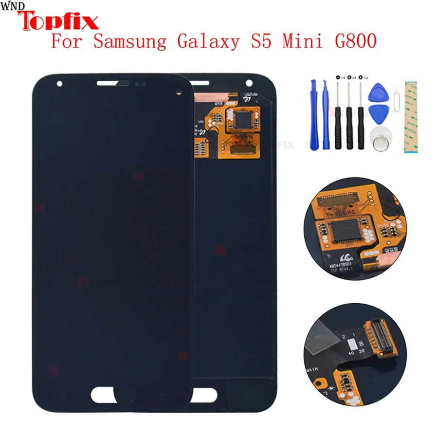ЖК дисплей сенсорный экран дигитайзер для Samsung Galaxy S5 Mini G800 G800F G800A G800HQ G800H G800Y сборка