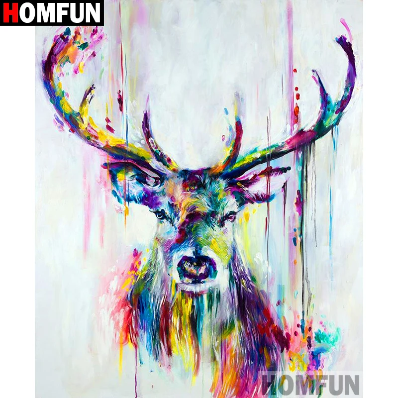 HOMFUN Full Square/Round Drill 5D DIY Diamond Painting "Oil painting deer" Embroidery Cross Stitch 3D Home Decor Gift A13002
HOMFUN Full Square/Round Drill 5D DIY Diamond Painting "Oil painting deer" Embroidery Cross Stitch 3D Home Decor Gift A13002