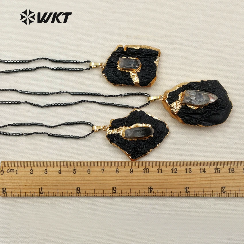 WT-N1088 WKT New Arrivals Natural Unique Shape Black Tourmaline Stone Pendant Necklace For Women Decoration Mysterious Necklace
WT-N1088 WKT New Arrivals Natural Unique Shape Black Tourmaline Stone Pendant Necklace For Women Decoration Mysterious Necklace