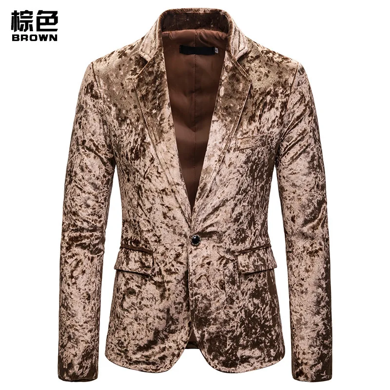 Men's Autumn Winter Velvet Fashion Leisure Suit Jacket Wedding top coat Groom Singer Slim Fit Blazer Hombre Masculino clothes
Men's Autumn Winter Velvet Fashion Leisure Suit Jacket Wedding top coat Groom Singer Slim Fit Blazer Hombre Masculino clothes