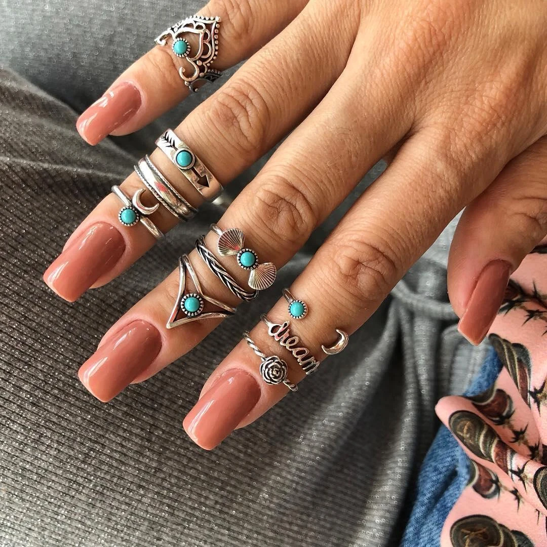 Jewdy Bohemian Bule Crystal Jewelry 10 Pcs/Lot Rings For Women Antique Horse Flower Boho Ring Set Women Jewelry
Jewdy Bohemian Bule Crystal Jewelry 10 Pcs/Lot Rings For Women Antique Horse Flower Boho Ring Set Women Jewelry