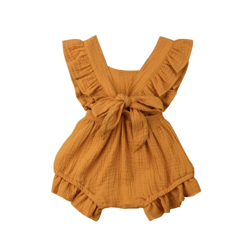 Cute Baby Girl Ruffle Solid Cotton Romper Jumpsuit Outfits Sunsuit for Newborn Infant Children Clothes Kid Clothing
Cute Baby Girl Ruffle Solid Cotton Romper Jumpsuit Outfits Sunsuit for Newborn Infant Children Clothes Kid Clothing