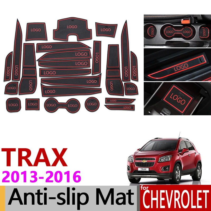 Нескользящий Резиновый коврик для ворот и чашки Chevrolet Trax Tracker Holden 2013 2014 2015 2016
