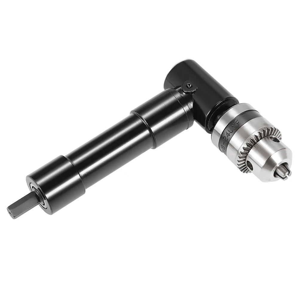 High Quality Cordless Right Angle Drill Attachment Adapter With 3/8" Keyed Chuck 8mm Hex Shank Power Tool Accessories
High Quality Cordless Right Angle Drill Attachment Adapter With 3/8" Keyed Chuck 8mm Hex Shank Power Tool Accessories