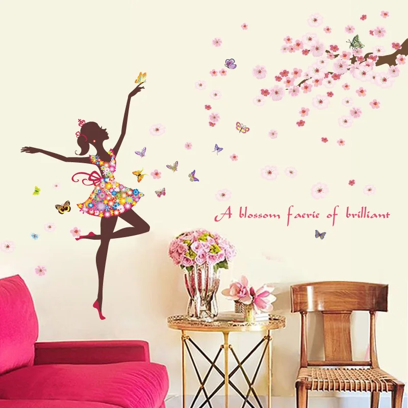 Romantic Blossom Faries Flowers Tree Branches Wall Decals Home Decor Living Room Bedroom TV Background Wallpaper Poster Stickers
Romantic Blossom Faries Flowers Tree Branches Wall Decals Home Decor Living Room Bedroom TV Background Wallpaper Poster Stickers