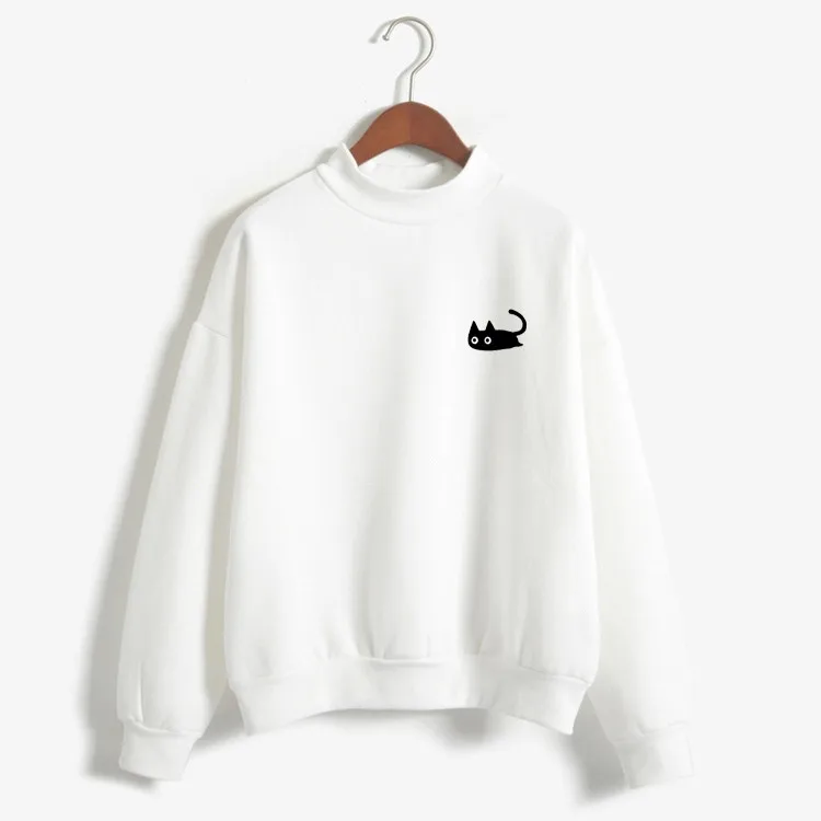 Spring Autumn Casual Wear Pullovers Fleece Cute Printed Hoodies Women Kawaii Cartoon Black Cat Long Sleeve Harajuku Sweatshirt
Spring Autumn Casual Wear Pullovers Fleece Cute Printed Hoodies Women Kawaii Cartoon Black Cat Long Sleeve Harajuku Sweatshirt